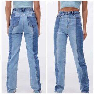 PacSun Eco Two-Tone '90s Boyfriend Jeans high rise straight 24x26